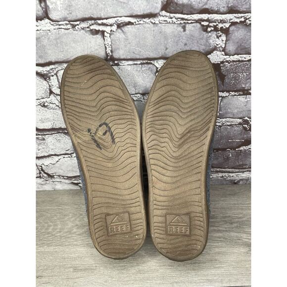 Reef Deck Hand 2 TX Gray Blue Canvas Boat Lace Up Beach Sneakers Men 10M US/43EU - Picture 11 of 16